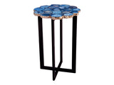 Azul Blue Agate Accent Table - Ornate Home