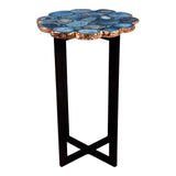 Azul Blue Agate Accent Table - Ornate Home