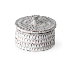 Azul Gray Small Ceramic Detailed Decorative Box - Ornate Home