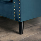 Azuletti Dark Teal/Apple Green Loveseat - Ornate Home