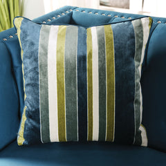 Azuletti Dark Teal/Apple Green Sofa & Loveseat - Ornate Home
