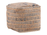 Azure Blue/Natural Pouf - Ornate Home