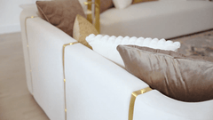 Azure Imperial White/Gold Sofa / HD-3156 - Ornate Home