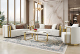 Azure Imperial White/Gold Sofa / HD-3156 - Ornate Home