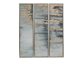 Azure Skies Blue/Gold Canvas - Ornate Home
