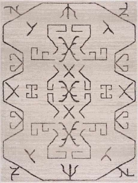 Azzan Cream & Charcoal Area Rug - Clearance - Ornate Home