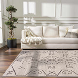 Azzan Cream & Charcoal Area Rug - Clearance - Ornate Home
