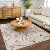 Azzan Cream & Charcoal Area Rug - Clearance - Ornate Home