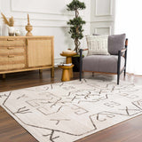 Azzan Cream & Charcoal Area Rug - Clearance - Ornate Home