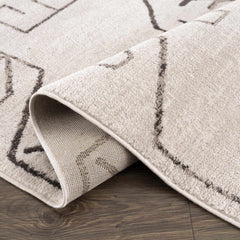 Azzan Cream & Charcoal Area Rug - Clearance - Ornate Home