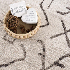Azzan Cream & Charcoal Area Rug - Clearance - Ornate Home