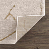 Azzan Cream & Gold Area Rug - Clearance - Ornate Home