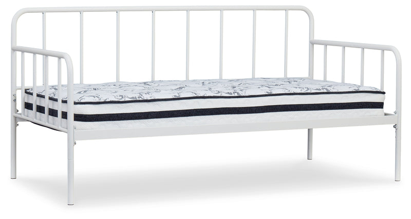 Trentlore White Twin Metal Day Bed with Platform - Ornate Home