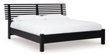 Danziar Black Queen Slat Panel Bed - Ornate Home