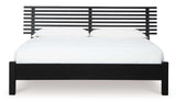 Danziar Black King Slat Panel Bed - Ornate Home