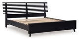 Danziar Black King Slat Panel Bed - Ornate Home