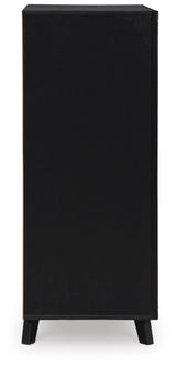 Danziar Black Dresser, Chest and Nightstand