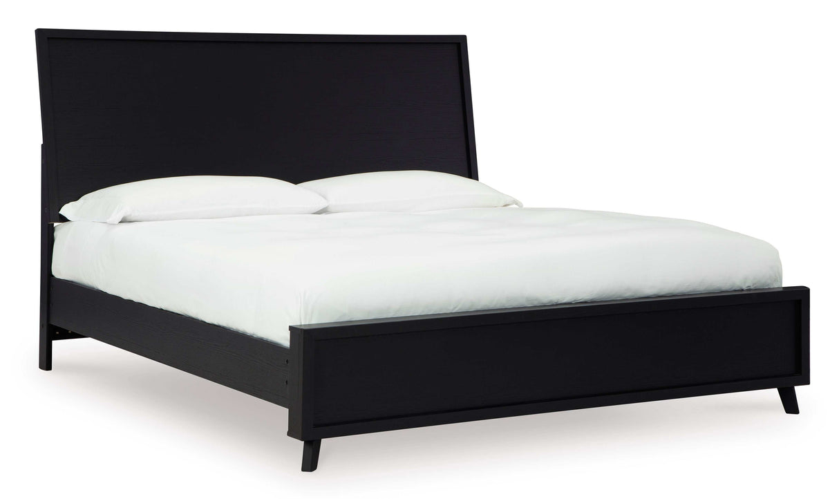 Danziar Black King Panel Bed - Ornate Home