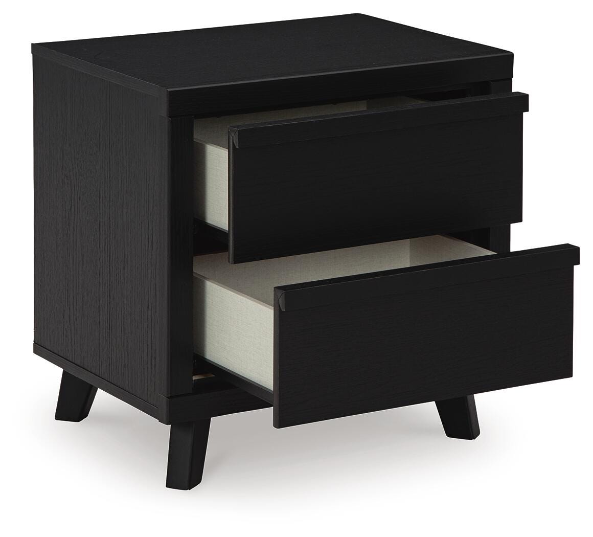 Danziar Black Dresser, Chest and Nightstand