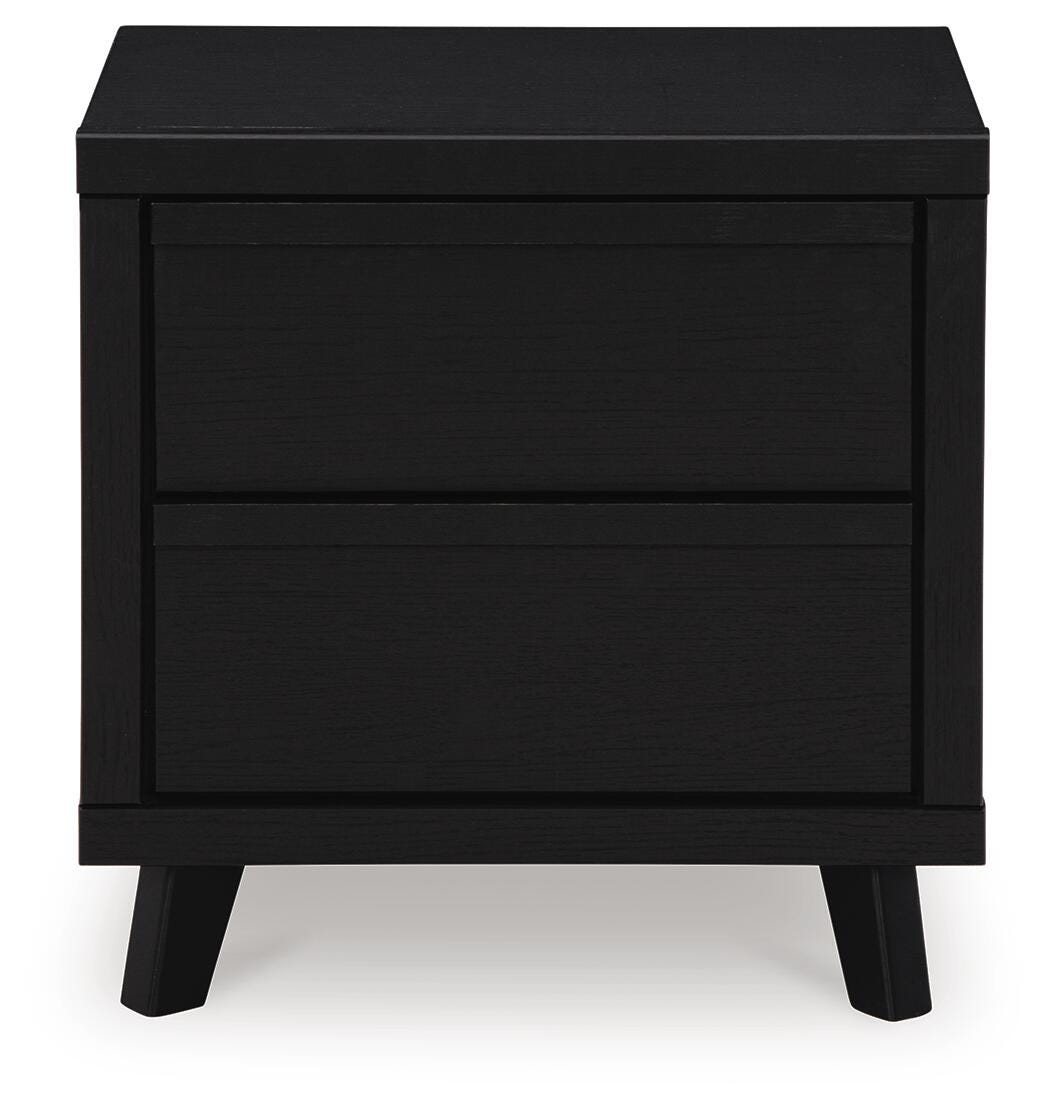 Danziar Black Dresser, Chest and Nightstand