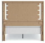 Brozmont Tan Queen Panel Bed, Dresser and Mirror