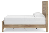 Brozmont Tan Queen Panel Bed, Dresser and Mirror