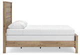 Brozmont Tan Queen Panel Bed, Dresser and Mirror