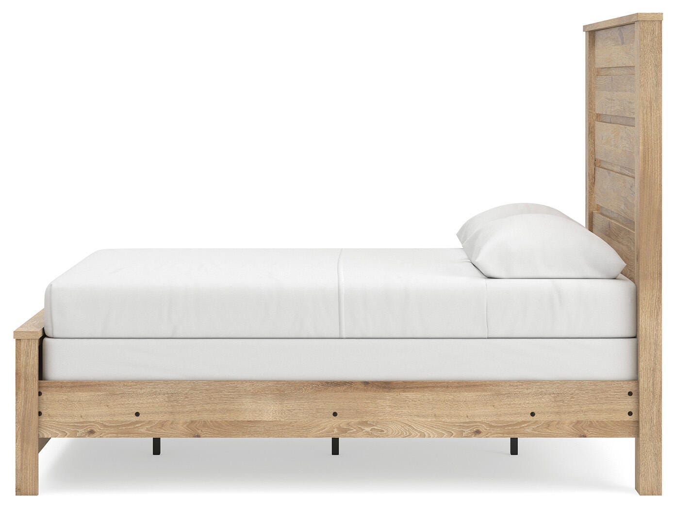 Brozmont Tan Full Panel Bed, Dresser and Mirror