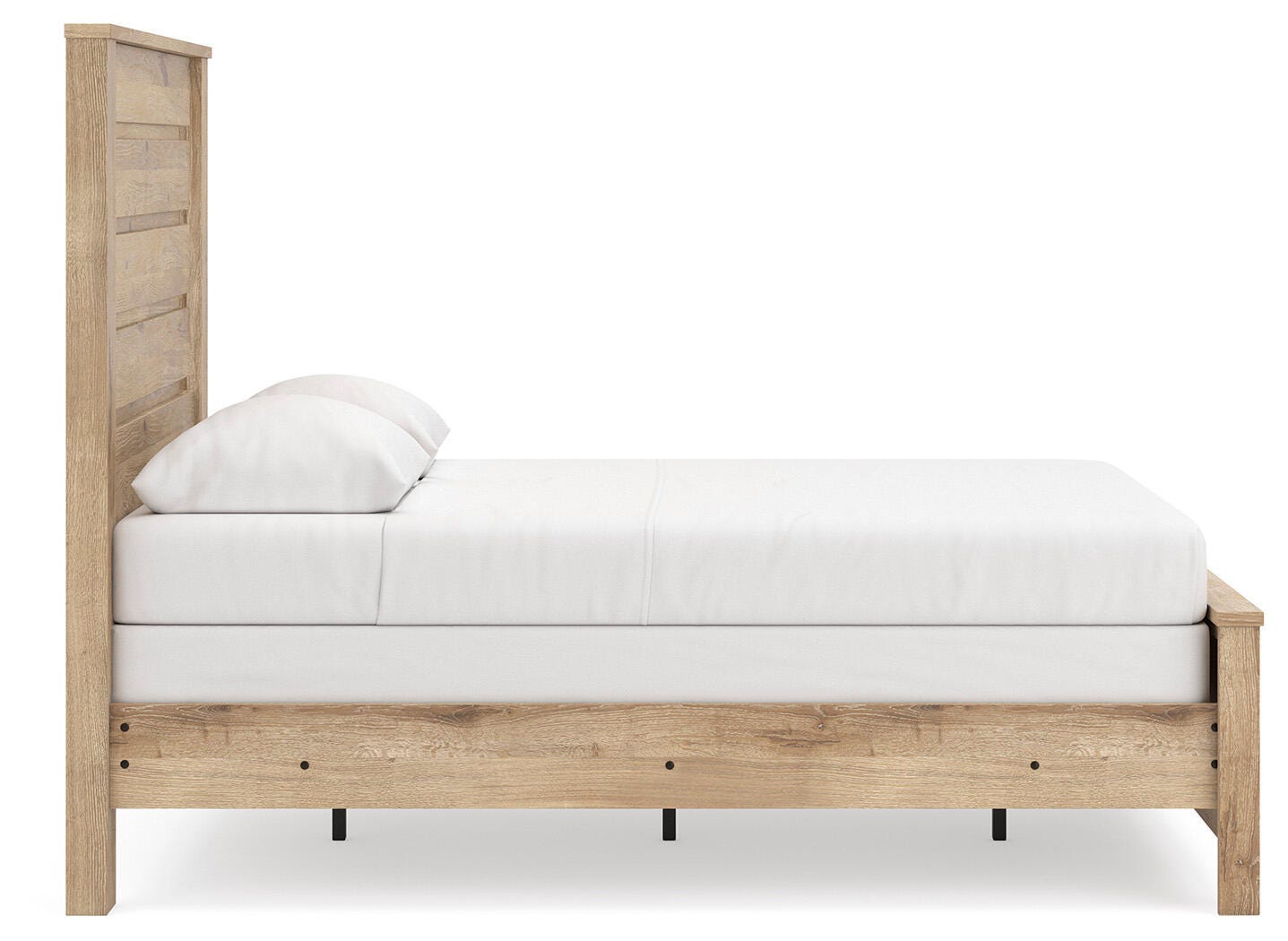 Brozmont Tan Full Panel Bed, Dresser and Mirror