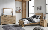 Hyanna Tan Brown 5-Piece Twin Panel Bedroom Set w/ 2 NS
