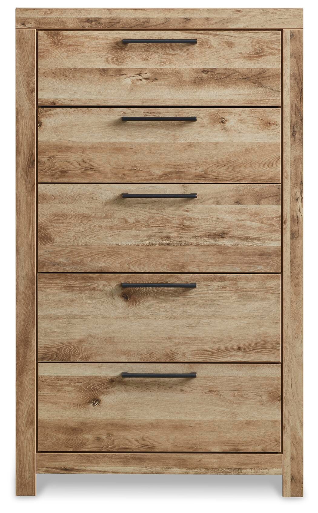 Hyanna Tan Brown King Panel Bed, 2 Chests and 2 Nightstands (Online Special Price)