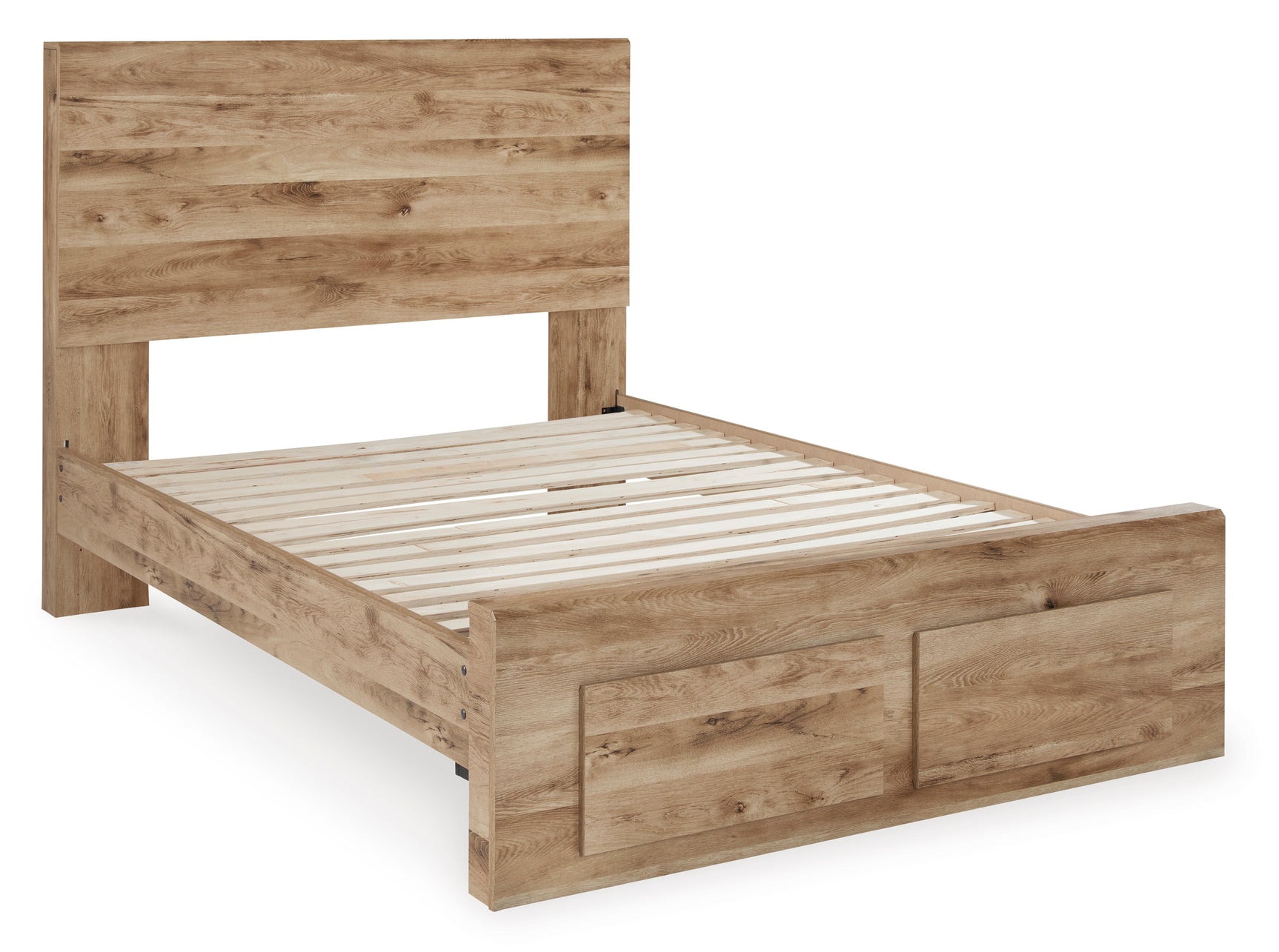 Hyanna Tan Brown Full Panel Bed w/ Fb Storage, Dresser, Mirror, Chest and Nightstand