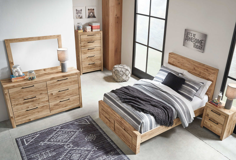 Hyanna Tan Brown Full Bed w/ FB Storage - Ornate Home