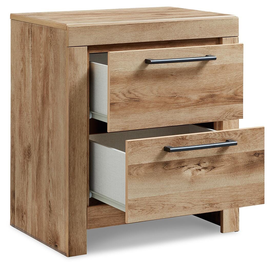 Hyanna Tan Brown King Panel Bed, 2 Chests and 2 Nightstands (Online Special Price)