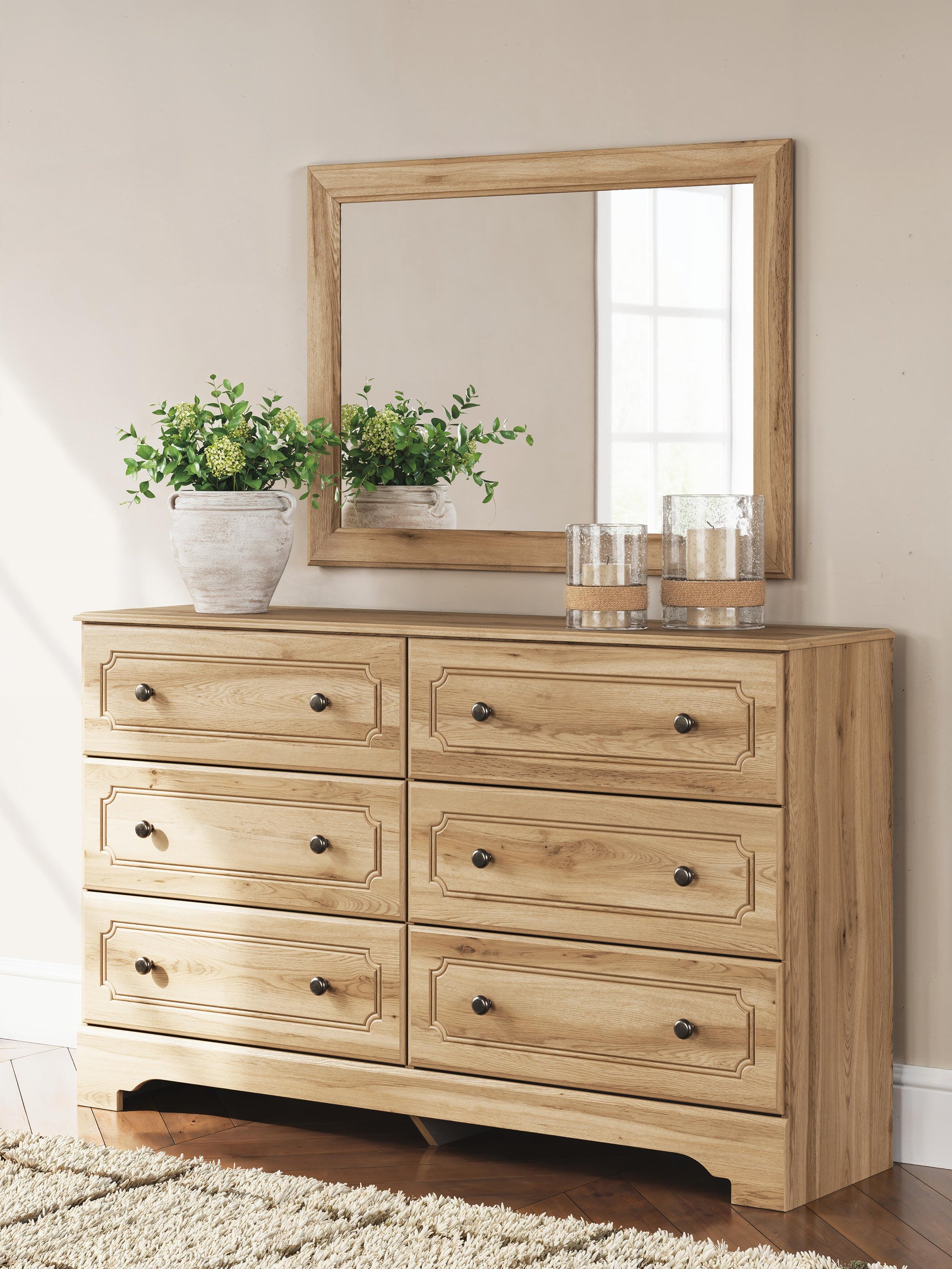 Galletyn Warm Brown Dresser and Mirror
