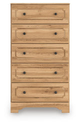 Aleaport Warm Brown Full Panel Bed, Dresser, Mirror, Chest and Nightstand
