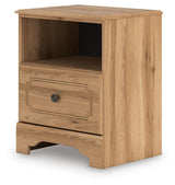 Aleaport Warm Brown Full Panel Bed, Dresser, Mirror, Chest and Nightstand