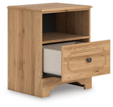 Aleaport Warm Brown Full Panel Bed, Dresser, Mirror, Chest and Nightstand
