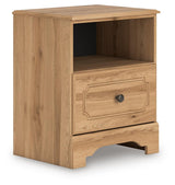 Aleaport Warm Brown Full Panel Bed, Dresser, Mirror, Chest and Nightstand