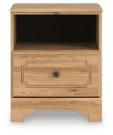 Aleaport Warm Brown Full Panel Bed, Dresser, Mirror, Chest and Nightstand