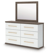 Mazilar Brown Dresser and Mirror (Online Special Price)