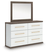 Mazilar Brown Dresser and Mirror