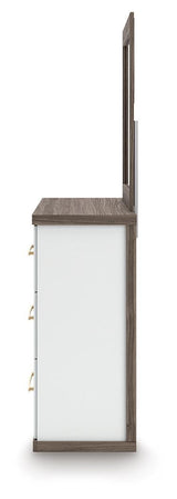 Mazilar Brown Dresser and Mirror