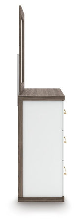 Mazilar Brown Dresser and Mirror