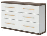 Mazilar Brown/White Dresser