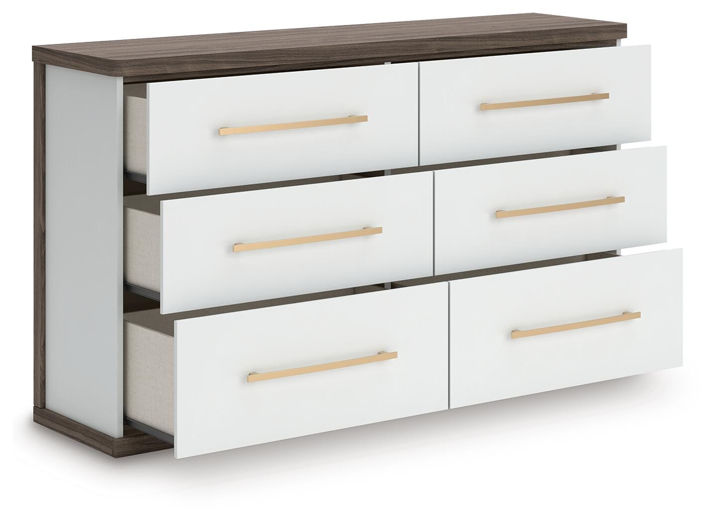 Kendanport Brown Dresser and 2 Nightstands