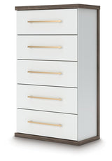 Mazilar Brown/White Chest of Drawers