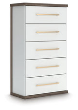 Mazilar Brown/White Chest of Drawers