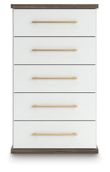 Mazilar Brown/White Chest of Drawers