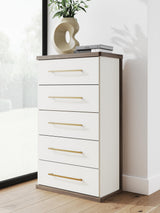 Mazilar Brown/White Chest of Drawers